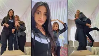 ابرار الكويتية تتحدى الممثلة المصرية رانيا شهاب في الطول😆