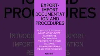 Export-Import Documentation and Procedures