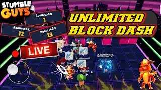 🔥 UNLIMITED BLOCK DASH LIVE! 😱 💎 | Stumble Guys LIVE CODE 🟩 (JOIN FAST!!) || live ||