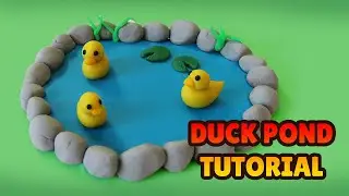 🔴 DIY How to Make a DUCK POND - Easy Polymer Clay and Fondant Cakes Tutorial