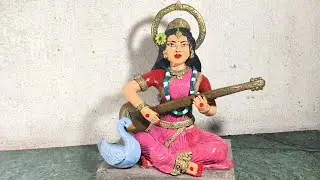 🌺 Beautiful Clay Maa Saraswati Idol Making | Step by Step Full Process | Saraswati Puja Special 