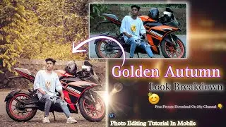 Golden Autumn Look Photo Editing Tutorial In Mobile Lightroom  - Photo Breakdown - Editor Mv