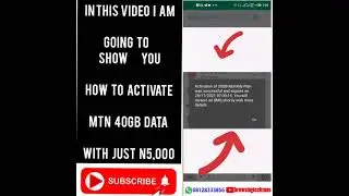How To Get 40GB Data With Just N5,000 On MTN #Shorts