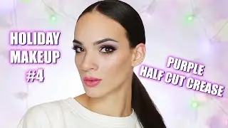 Novogodisnji makeup #4 | Purple half cut crease