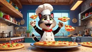 How to cooking pizza by cat ai | CAT AI Cooks Pizza Like a Pro!