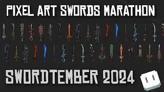 Pixel art sword design Sword-a-thon live (aka the end of this challenge) - No talking just chilling
