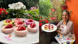 Postre Fácil y Rápido SIN HORNO Mini Pays de Fresa Vicky Recetas