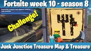 Search Treasure Map Signpost in Junk Junction + Treasure - Week 10, Season 8