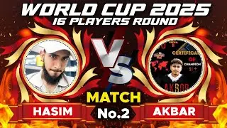 CARROM POOL WORLD CUP 2025 - ROUND 1 - MATCH 2 - HASIM VS AKBAR