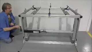 TSI Solutions - T-Slot Aluminum Extrusion Clamping Fixture with Lift and Rotate