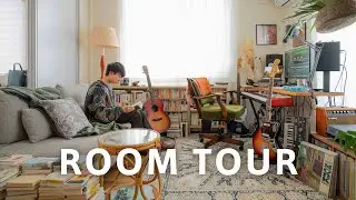 【ルームツアー】ヨーロッパ風1LDKで音楽制作に没頭｜音楽と読書を楽しむ20代男性の暮らし｜北欧と民芸のMIX｜海外アパートメント｜音楽クリエイター