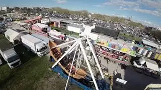 Fête Foraine de Pau vue du ciel.