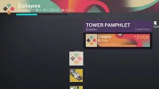 Tower pamphlet Exclusive Emblem First Look Destiny 2 Creator giveaway Revenant