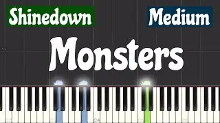Shinedown - Monsters Piano Tutorial | Medium