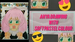 ANYA_DRAWING_With Soft Pastel Colour 🎨🖌️ #youtube #drawing #anime #shorts #spyxfamily #anya