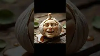 garlic with add face #eating #fruit #food #animation #ideas #viral #video #shorts