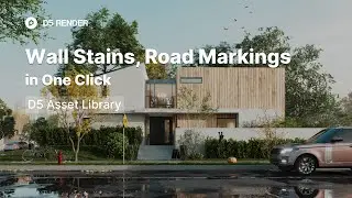 How to Render Lifelike Road Markings, Wall Stains for Archviz with One Click