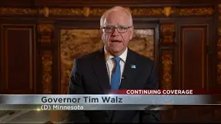 Governor Tim Walz gives address following DHS announcement
