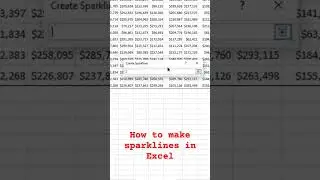 How to make sparklines in Excel.mp