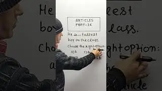 🔥 Articles in English MCQ | Articles Rules Quiz