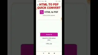 How to Convert HTML to Pdf file in Android mobile| 100% Working on Android mobile ||