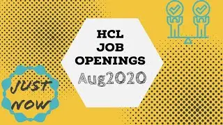HCL Jobs 2020|HCL Technologies Job Openings 2020|HCL Jobs In Chennai|Bangalore|Hyderabad|Noida|Pune