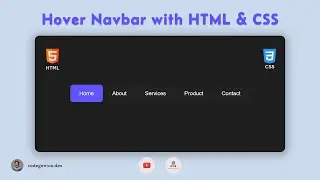 Create a PROFESSIONAL Hover Navbar Using Only HTML and CSS