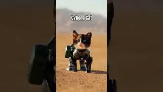 Cyborg Cat &ndash; Half Kitty, All Power! 🐾🤖⚡ #cat #kitty #cute #superhero #real #funny #dc #shorts #new