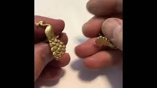 Peacock Cufflinks Wedding Cuffs Gold Finish Jay Pins #jewelry #cufflinks #wedding #weddingday