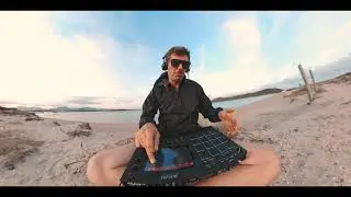 Akai Mpc Live 2, Jam Outdoor from Italy beach , Lofi Hiphop Beat Electro Finger Drumming, 360 view