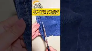 Easy DIY Pants Hem Hack | How to Hem Pants at Home Without a Sewing Machine #shorts #sewing #clothes