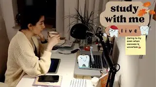 study with me live 8 hours 60/10🎄🌨️ | dentistry student 🦷
