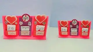 How to Make a 2026 Desk Calendar | Easy DIY Calendar Tutorial | Handmade Table Calendar Idea