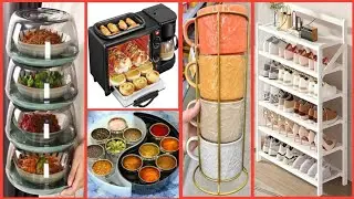 Amazon New Kitchen Products wardrobe organiser ideas Space Saving Rack Containers online available 😍