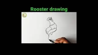 Easy Rooster drawing 🔸 Short Video 🔸