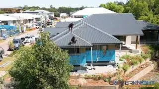 Installation of Ember Guard &ndash; Gutter Guard - Solar and Vermin proofing on corrugated roof