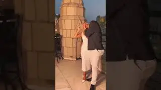 Romantic Embrace: Couple Sharing a Tender Moment on Rooftop#romanticmoment #couplegoals