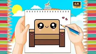 How to Draw a Cute Sofa Step by Step | Easy Drawing for Kids