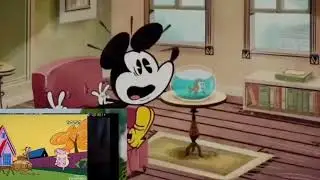 Character watches ignited spongebob the boom (Cow and chicken)