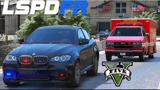 GTA V - LSPDFR # 32: Escolta de preso para hospital / Ambulance Escort