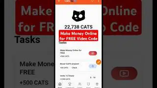 Make Money Online for FREE | Cats Verification Code | Cats Youtube Video Code | 9 October