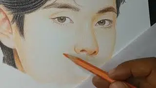 Unbelievable Kim Tae-hyung | Korean actor Drawing #v #bts #trending #artwork #short #singer