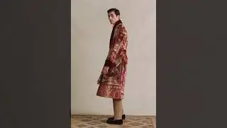 New and Lingwood Menaggio Velvet Lined Dressing Gown