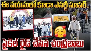 కుప్పంలో సైకిల్ రైడ్ చేసిన చంద్రబాబు👌 CM Chandrababu Ride Bicycle In Kuppam | AP Politics