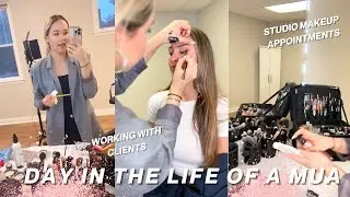 MAKEUP ARTIST DAY IN THE LIFE | makeup studio appointments💄vlog