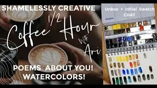 WATERCOLORS! POEMS ABOUT YOU! Unboxing / Swatch. Take a look at these artist grade HANDMADE paints!