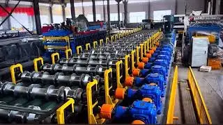 Glazed tile forming machine, glazed corrugated steel roofing tile forming production line