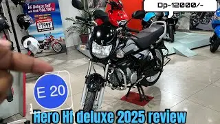 Hero New Hf Deluxe 2025 review model|Bs6 🔥Black blue |Hindi review 👌OBD-2💕