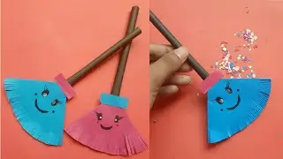 How to make paper broom 🧹||paper broom||paper craft ideas for kids||origami broom||mini broom