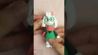 deltarune ' Ralsei (white) ' Clay Figure!  \(`&bull;&omega;&bull;&acute;)/*҉   #ralsei   #deltarune